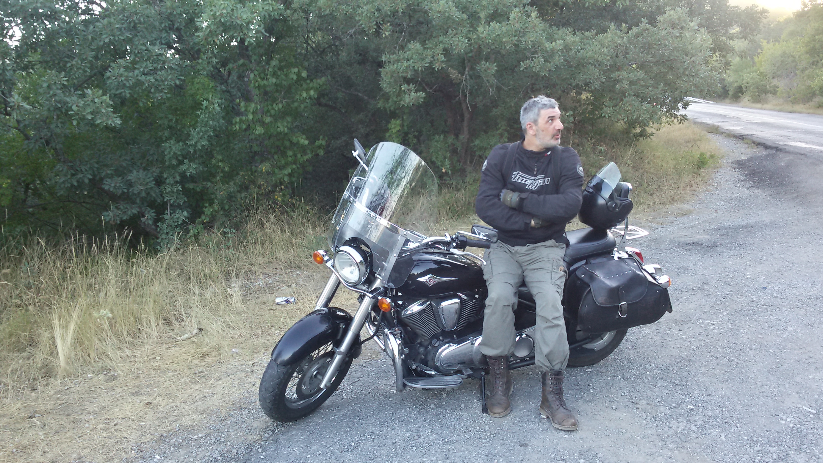 На серпантине между Коктебейлем и Судаком